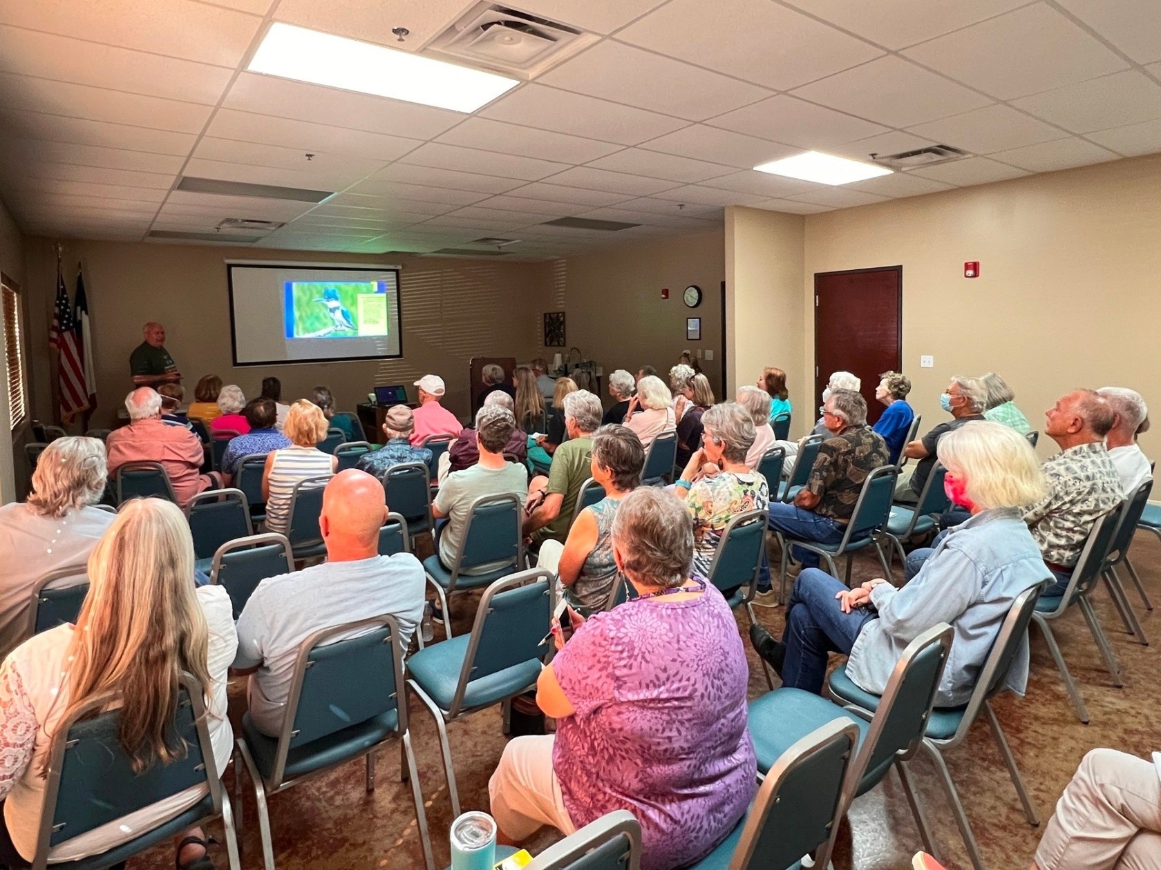 a group of people in a room