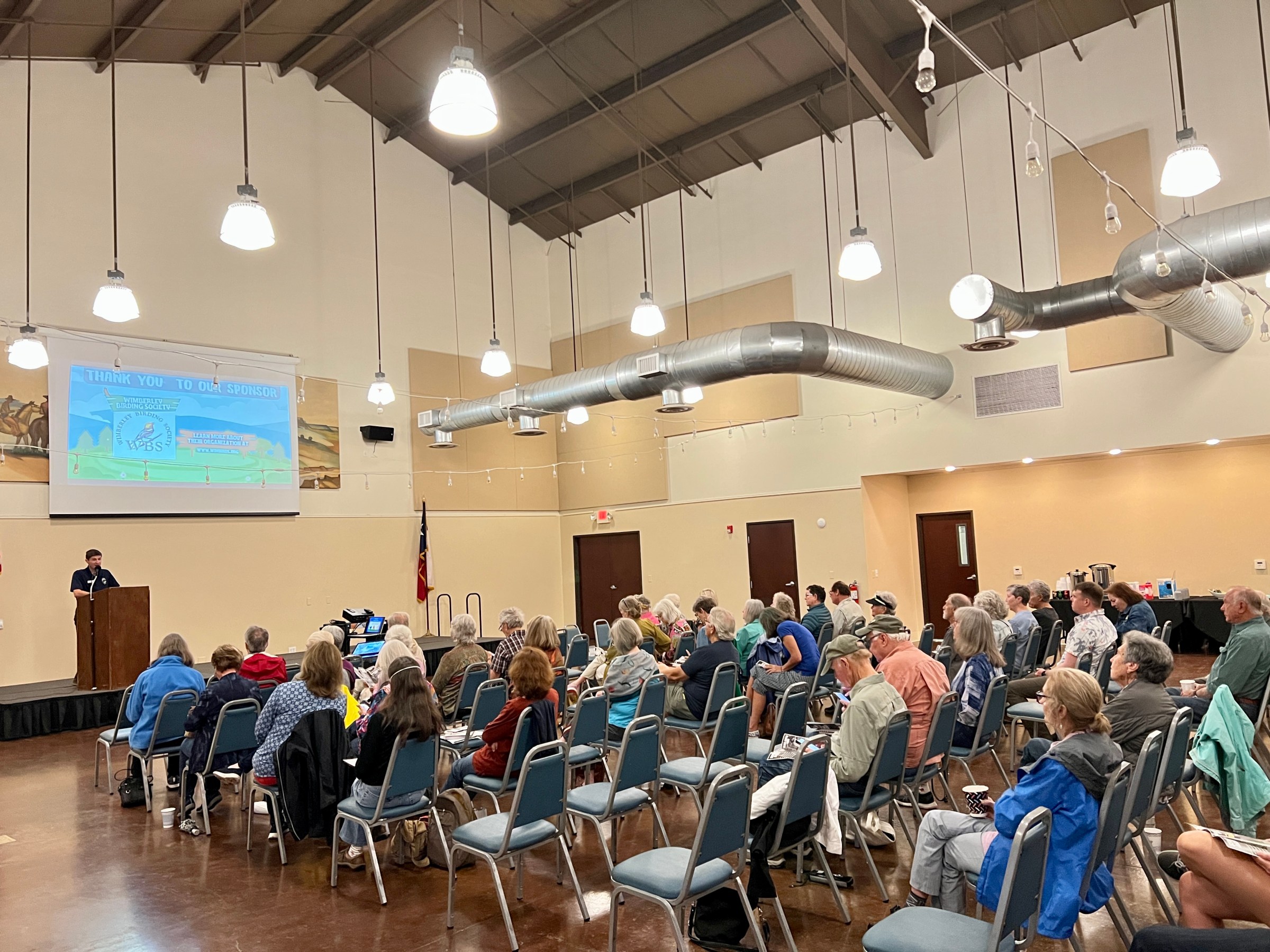 a group of people in a room