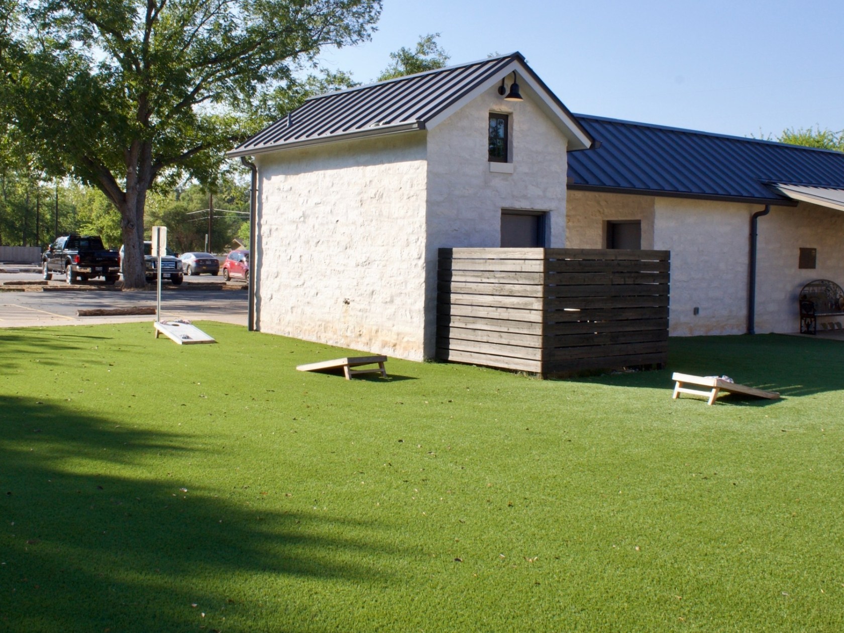 a large lawn in front of a house