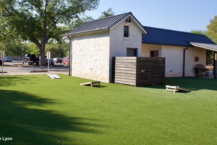 a large lawn in front of a house