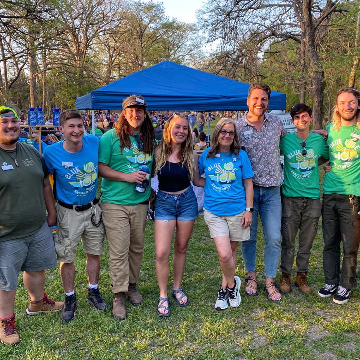 a group of people posing for a picture