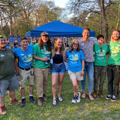 a group of people posing for a picture