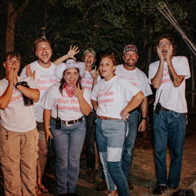a group of people posing for a photo