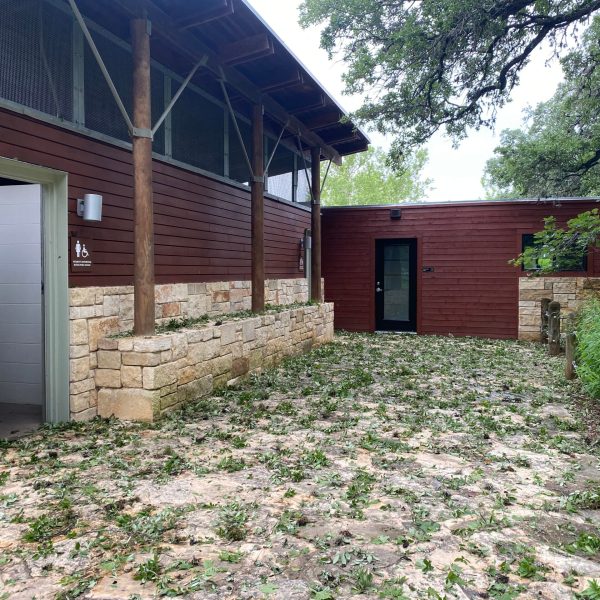 a small house in a garden