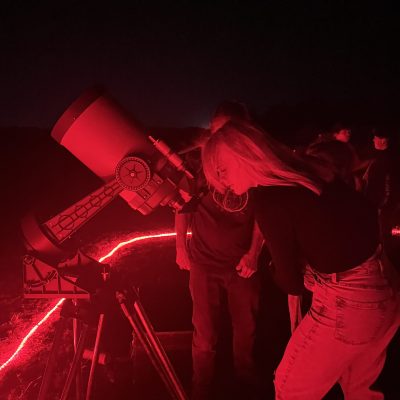 a person standing on a stage
