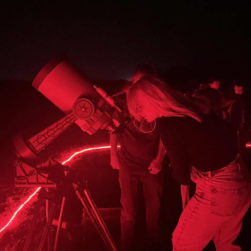 a person standing on a stage