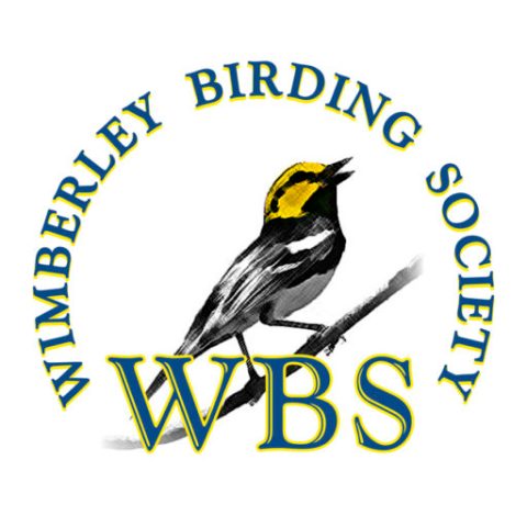 Logo of Wimberley Birding Society with a bird and 'WBS' initials.