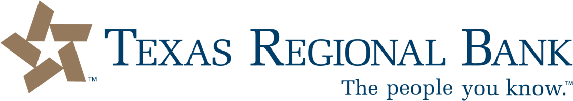 Texas Regional Bank logo with a star symbol and tagline 'The people you know.'
